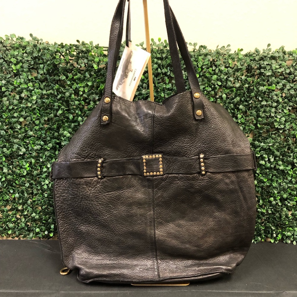 Campomaggi Studded Leather Shopper Bag